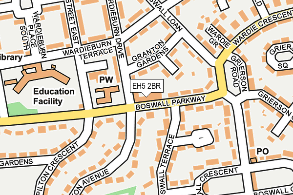 EH5 2BR map - OS OpenMap – Local (Ordnance Survey) EH5 2BR map - OS OpenMap – Local (Ordnance Survey)