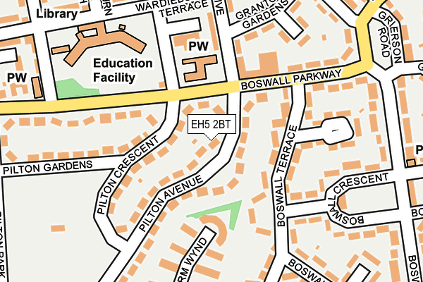 EH5 2BT map - OS OpenMap – Local (Ordnance Survey) EH5 2BT map - OS OpenMap – Local (Ordnance Survey)