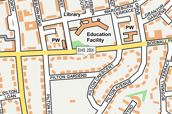 EH5 2BX map - OS OpenMap – Local (Ordnance Survey) EH5 2BX map - OS OpenMap – Local (Ordnance Survey)