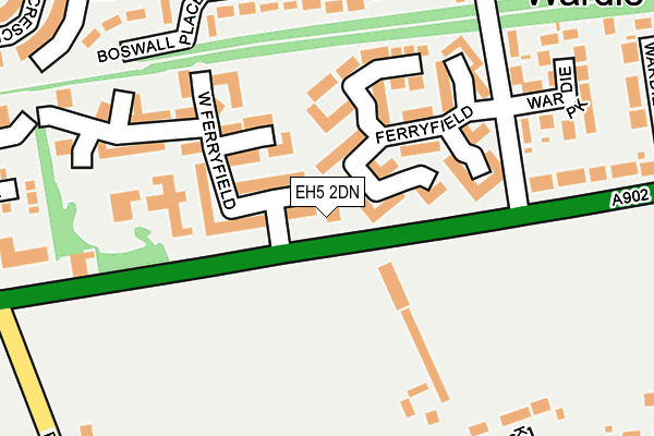 EH5 2DN map - OS OpenMap – Local (Ordnance Survey) EH5 2DN map - OS OpenMap – Local (Ordnance Survey)