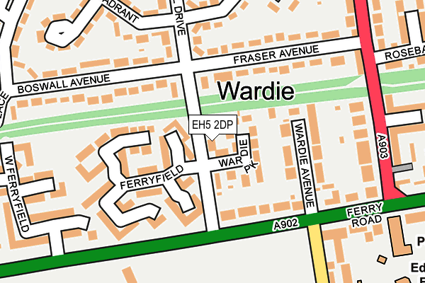 EH5 2DP map - OS OpenMap – Local (Ordnance Survey) EH5 2DP map - OS OpenMap – Local (Ordnance Survey)