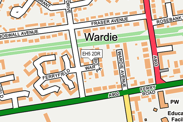 EH5 2DR map - OS OpenMap – Local (Ordnance Survey) EH5 2DR map - OS OpenMap – Local (Ordnance Survey)