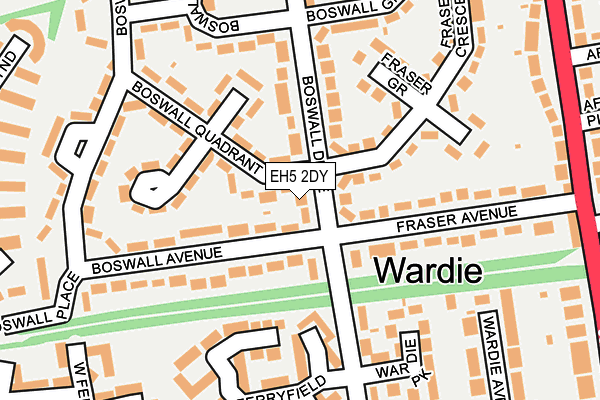 EH5 2DY map - OS OpenMap – Local (Ordnance Survey) EH5 2DY map - OS OpenMap – Local (Ordnance Survey)