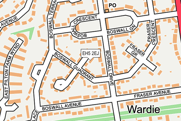 EH5 2EJ map - OS OpenMap – Local (Ordnance Survey) EH5 2EJ map - OS OpenMap – Local (Ordnance Survey)