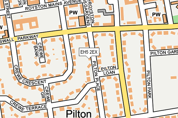EH5 2EX map - OS OpenMap – Local (Ordnance Survey) EH5 2EX map - OS OpenMap – Local (Ordnance Survey)