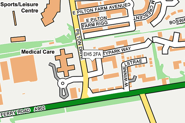 EH5 2FA map - OS OpenMap – Local (Ordnance Survey) EH5 2FA map - OS OpenMap – Local (Ordnance Survey)