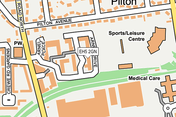 EH5 2GN map - OS OpenMap – Local (Ordnance Survey) EH5 2GN map - OS OpenMap – Local (Ordnance Survey)