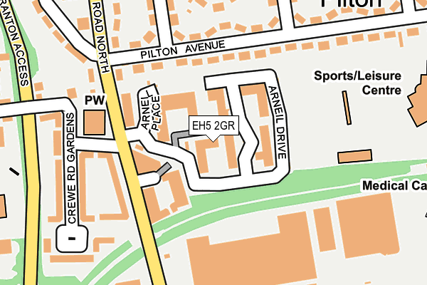 EH5 2GR map - OS OpenMap – Local (Ordnance Survey) EH5 2GR map - OS OpenMap – Local (Ordnance Survey)