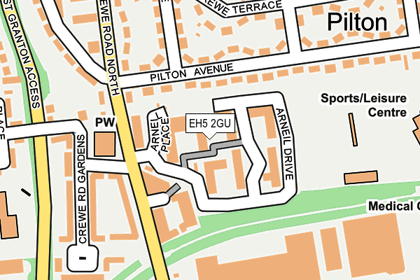 EH5 2GU map - OS OpenMap – Local (Ordnance Survey) EH5 2GU map - OS OpenMap – Local (Ordnance Survey)