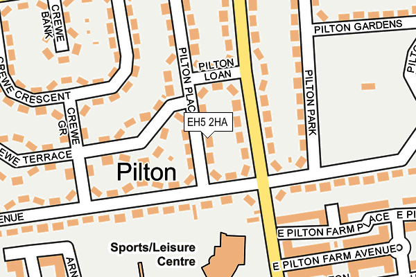 EH5 2HA map - OS OpenMap – Local (Ordnance Survey) EH5 2HA map - OS OpenMap – Local (Ordnance Survey)