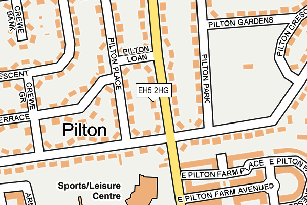 EH5 2HG map - OS OpenMap – Local (Ordnance Survey) EH5 2HG map - OS OpenMap – Local (Ordnance Survey)