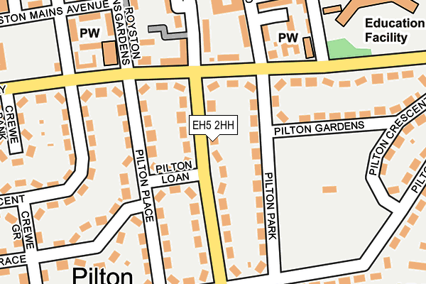 EH5 2HH map - OS OpenMap – Local (Ordnance Survey) EH5 2HH map - OS OpenMap – Local (Ordnance Survey)