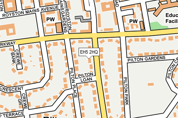 EH5 2HQ map - OS OpenMap – Local (Ordnance Survey) EH5 2HQ map - OS OpenMap – Local (Ordnance Survey)