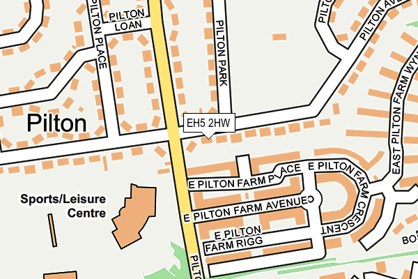 EH5 2HW map - OS OpenMap – Local (Ordnance Survey) EH5 2HW map - OS OpenMap – Local (Ordnance Survey)