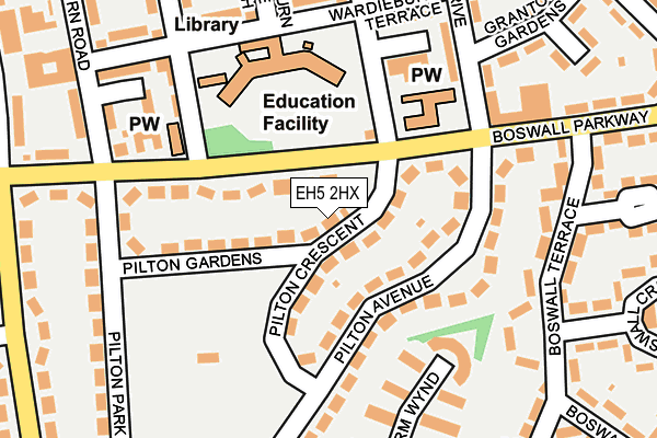 EH5 2HX map - OS OpenMap – Local (Ordnance Survey) EH5 2HX map - OS OpenMap – Local (Ordnance Survey)