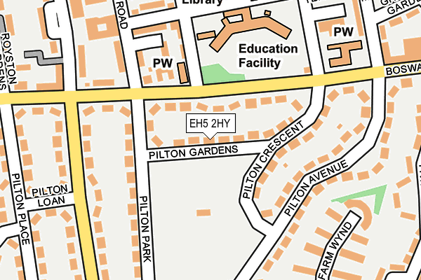 EH5 2HY map - OS OpenMap – Local (Ordnance Survey) EH5 2HY map - OS OpenMap – Local (Ordnance Survey)