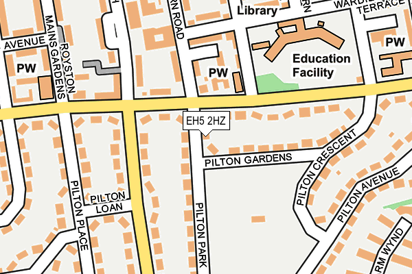 EH5 2HZ map - OS OpenMap – Local (Ordnance Survey) EH5 2HZ map - OS OpenMap – Local (Ordnance Survey)