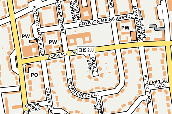 EH5 2JJ map - OS OpenMap – Local (Ordnance Survey) EH5 2JJ map - OS OpenMap – Local (Ordnance Survey)