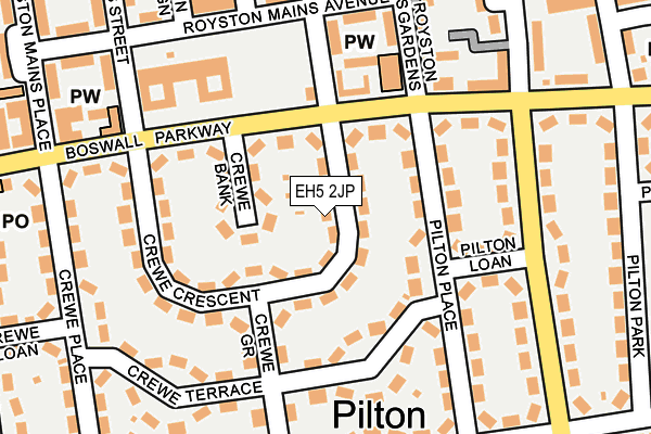 EH5 2JP map - OS OpenMap – Local (Ordnance Survey) EH5 2JP map - OS OpenMap – Local (Ordnance Survey)
