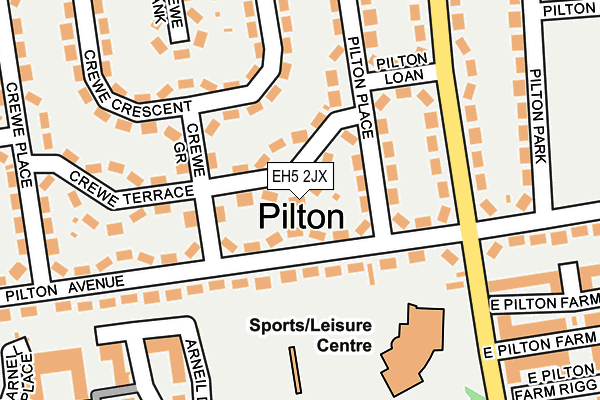EH5 2JX map - OS OpenMap – Local (Ordnance Survey) EH5 2JX map - OS OpenMap – Local (Ordnance Survey)