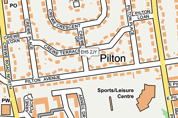 EH5 2JY map - OS OpenMap – Local (Ordnance Survey) EH5 2JY map - OS OpenMap – Local (Ordnance Survey)