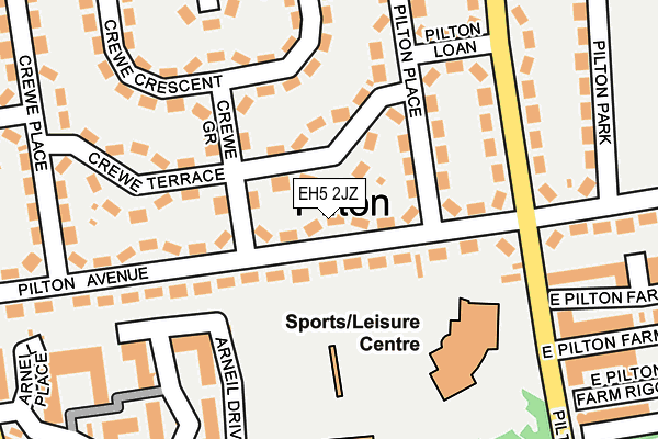 EH5 2JZ map - OS OpenMap – Local (Ordnance Survey) EH5 2JZ map - OS OpenMap – Local (Ordnance Survey)