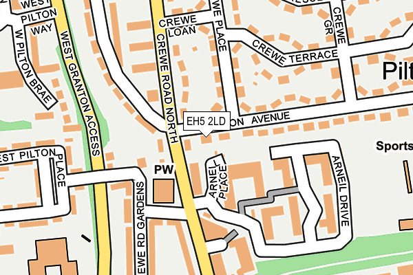 EH5 2LD map - OS OpenMap – Local (Ordnance Survey) EH5 2LD map - OS OpenMap – Local (Ordnance Survey)