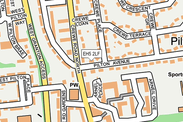 EH5 2LF map - OS OpenMap – Local (Ordnance Survey) EH5 2LF map - OS OpenMap – Local (Ordnance Survey)