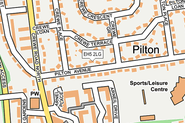 EH5 2LG map - OS OpenMap – Local (Ordnance Survey) EH5 2LG map - OS OpenMap – Local (Ordnance Survey)