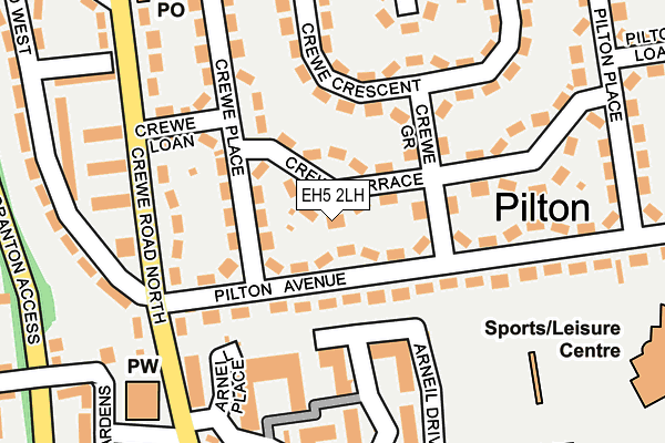 EH5 2LH map - OS OpenMap – Local (Ordnance Survey) EH5 2LH map - OS OpenMap – Local (Ordnance Survey)