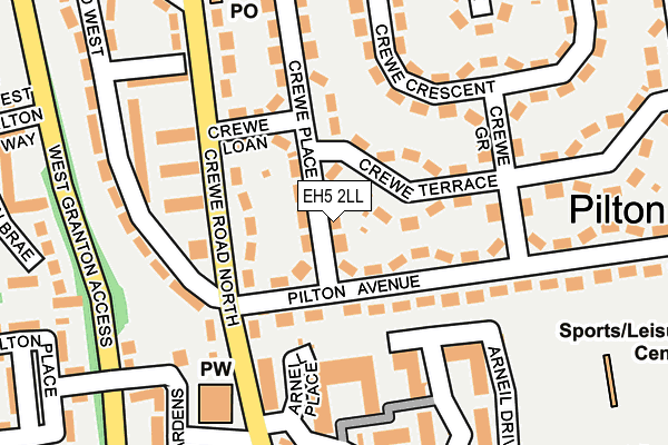 EH5 2LL map - OS OpenMap – Local (Ordnance Survey) EH5 2LL map - OS OpenMap – Local (Ordnance Survey)