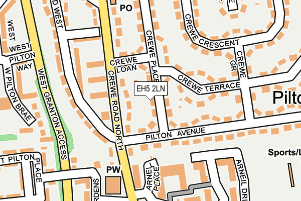 EH5 2LN map - OS OpenMap – Local (Ordnance Survey) EH5 2LN map - OS OpenMap – Local (Ordnance Survey)