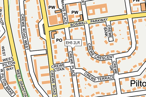 EH5 2LR map - OS OpenMap – Local (Ordnance Survey) EH5 2LR map - OS OpenMap – Local (Ordnance Survey)