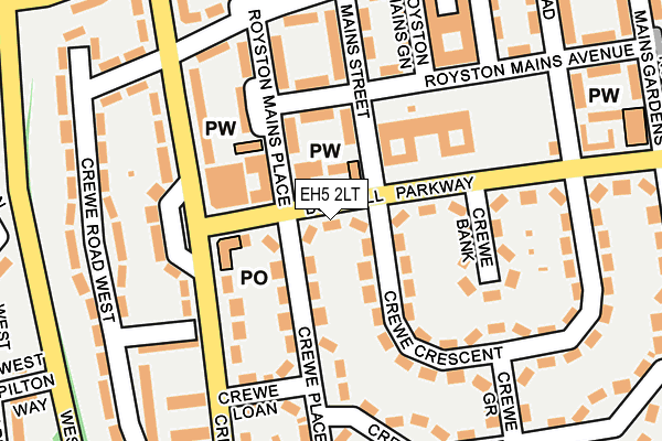 EH5 2LT map - OS OpenMap – Local (Ordnance Survey) EH5 2LT map - OS OpenMap – Local (Ordnance Survey)