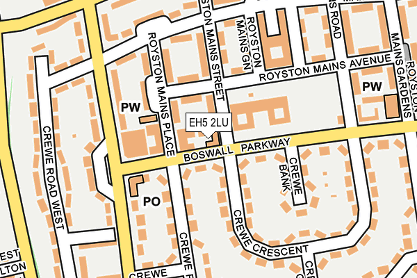 EH5 2LU map - OS OpenMap – Local (Ordnance Survey) EH5 2LU map - OS OpenMap – Local (Ordnance Survey)