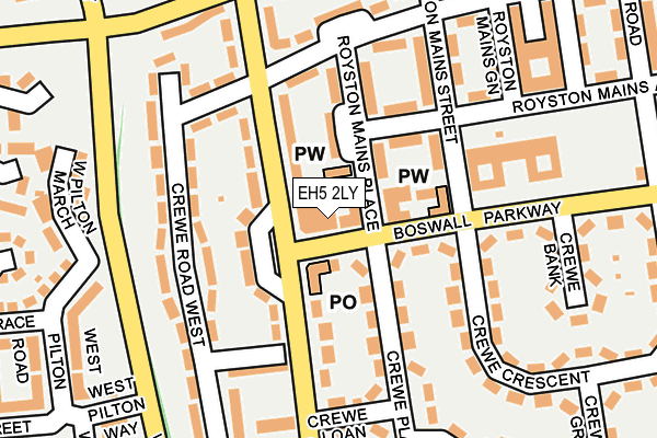 EH5 2LY map - OS OpenMap – Local (Ordnance Survey) EH5 2LY map - OS OpenMap – Local (Ordnance Survey)