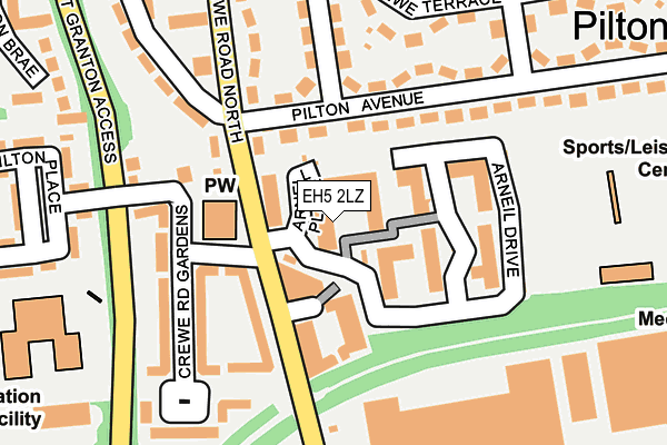 EH5 2LZ map - OS OpenMap – Local (Ordnance Survey) EH5 2LZ map - OS OpenMap – Local (Ordnance Survey)