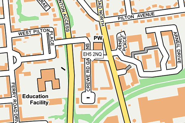 EH5 2NQ map - OS OpenMap – Local (Ordnance Survey) EH5 2NQ map - OS OpenMap – Local (Ordnance Survey)