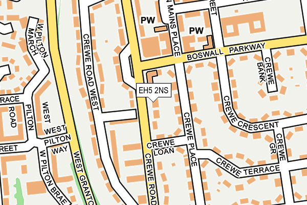 EH5 2NS map - OS OpenMap – Local (Ordnance Survey) EH5 2NS map - OS OpenMap – Local (Ordnance Survey)