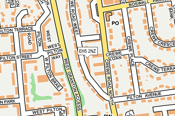 EH5 2NZ map - OS OpenMap – Local (Ordnance Survey) EH5 2NZ map - OS OpenMap – Local (Ordnance Survey)