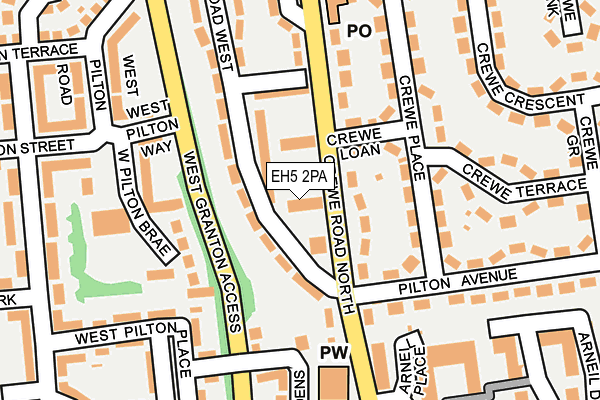 EH5 2PA map - OS OpenMap – Local (Ordnance Survey) EH5 2PA map - OS OpenMap – Local (Ordnance Survey)