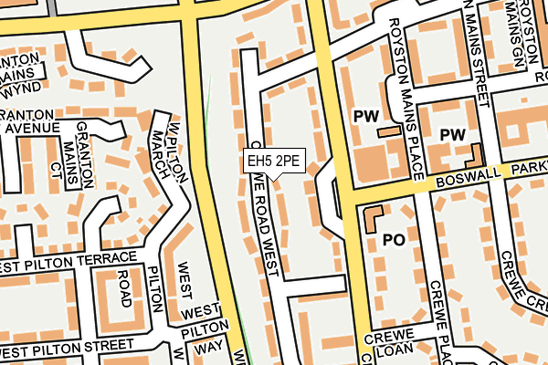 EH5 2PE map - OS OpenMap – Local (Ordnance Survey) EH5 2PE map - OS OpenMap – Local (Ordnance Survey)