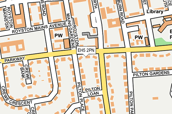 EH5 2PN map - OS OpenMap – Local (Ordnance Survey) EH5 2PN map - OS OpenMap – Local (Ordnance Survey)