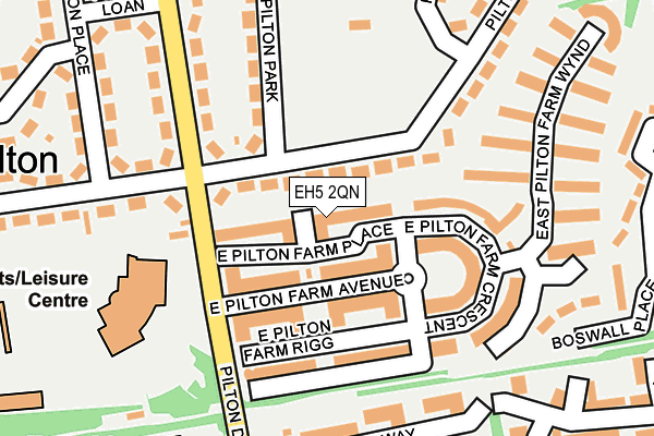 EH5 2QN map - OS OpenMap – Local (Ordnance Survey) EH5 2QN map - OS OpenMap – Local (Ordnance Survey)