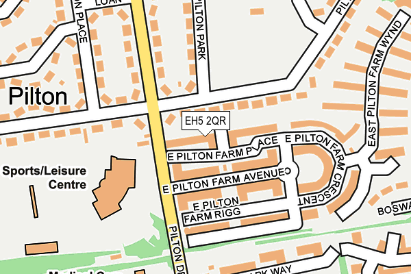 EH5 2QR map - OS OpenMap – Local (Ordnance Survey) EH5 2QR map - OS OpenMap – Local (Ordnance Survey)