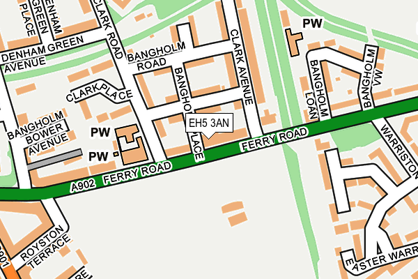 EH5 3AN map - OS OpenMap – Local (Ordnance Survey)