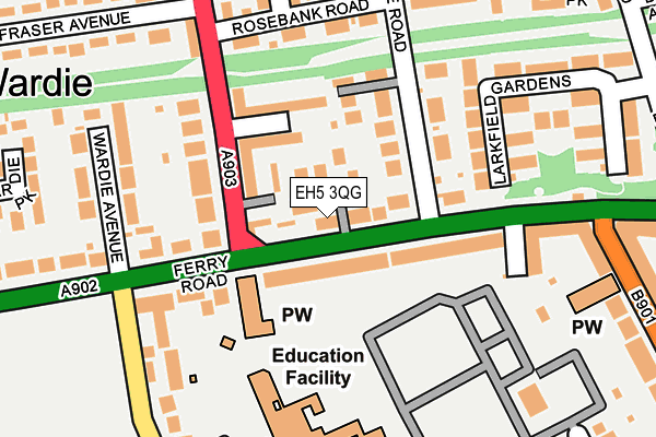 EH5 3QG map - OS OpenMap – Local (Ordnance Survey) EH5 3QG map - OS OpenMap – Local (Ordnance Survey)