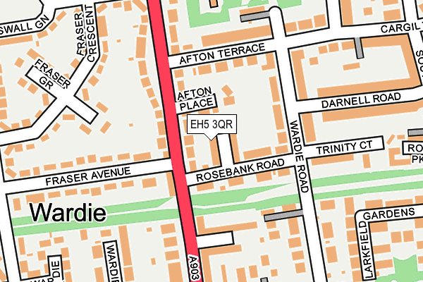 EH5 3QR map - OS OpenMap – Local (Ordnance Survey) EH5 3QR map - OS OpenMap – Local (Ordnance Survey)