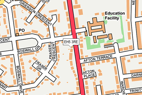 EH5 3RE map - OS OpenMap – Local (Ordnance Survey) EH5 3RE map - OS OpenMap – Local (Ordnance Survey)