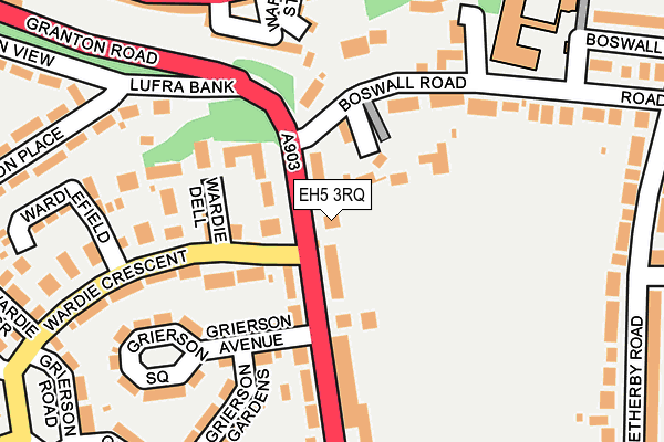 EH5 3RQ map - OS OpenMap – Local (Ordnance Survey) EH5 3RQ map - OS OpenMap – Local (Ordnance Survey)